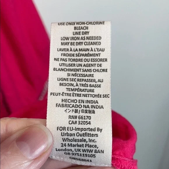 Free People Pink Boho Mini Dress Dolman Sleeve Babydoll Festival XS - Picture 9 of 10